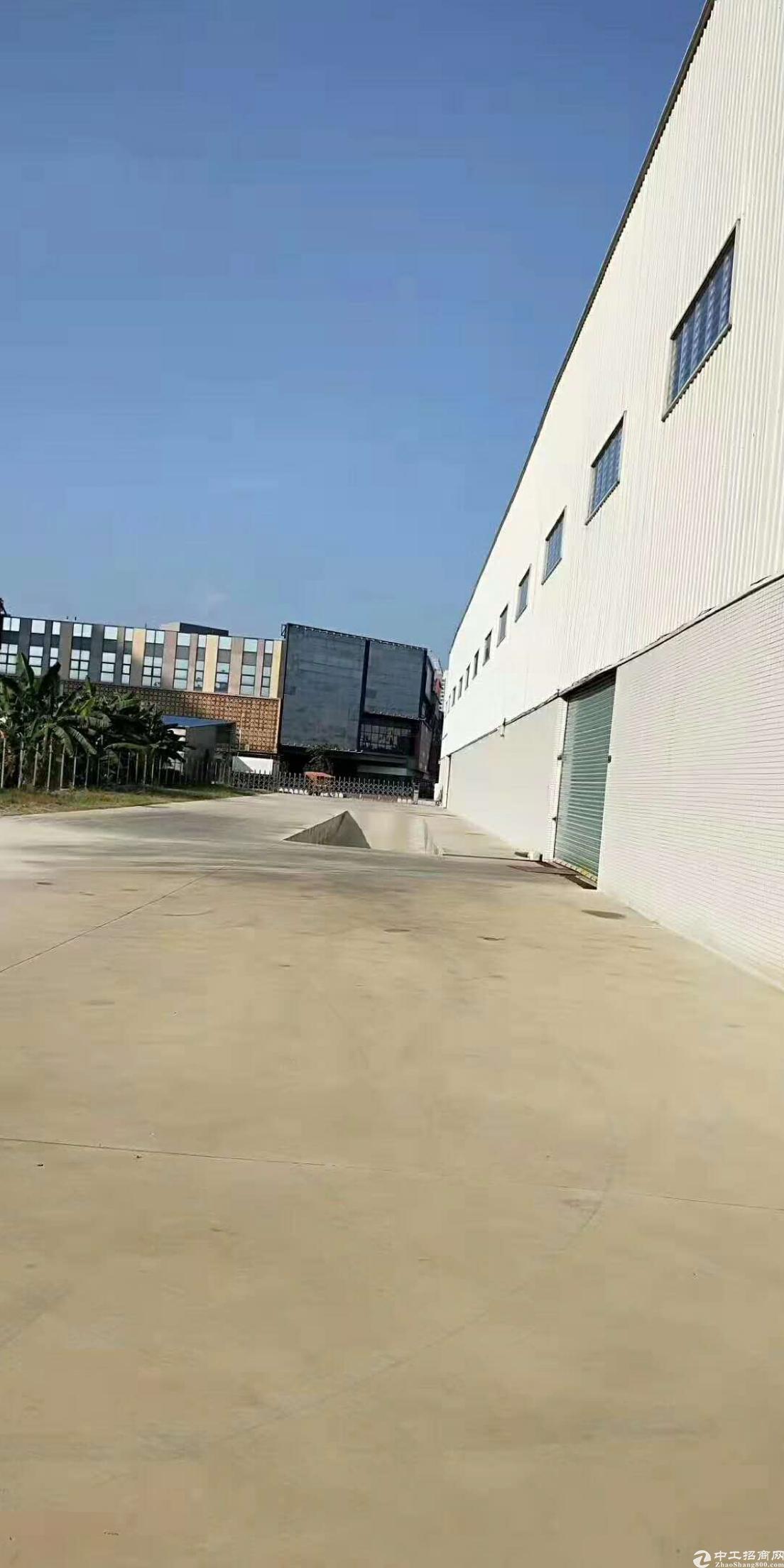新塘镇民营工业区单一层钢构独院厂房仓库出租可办环评带卸货平台