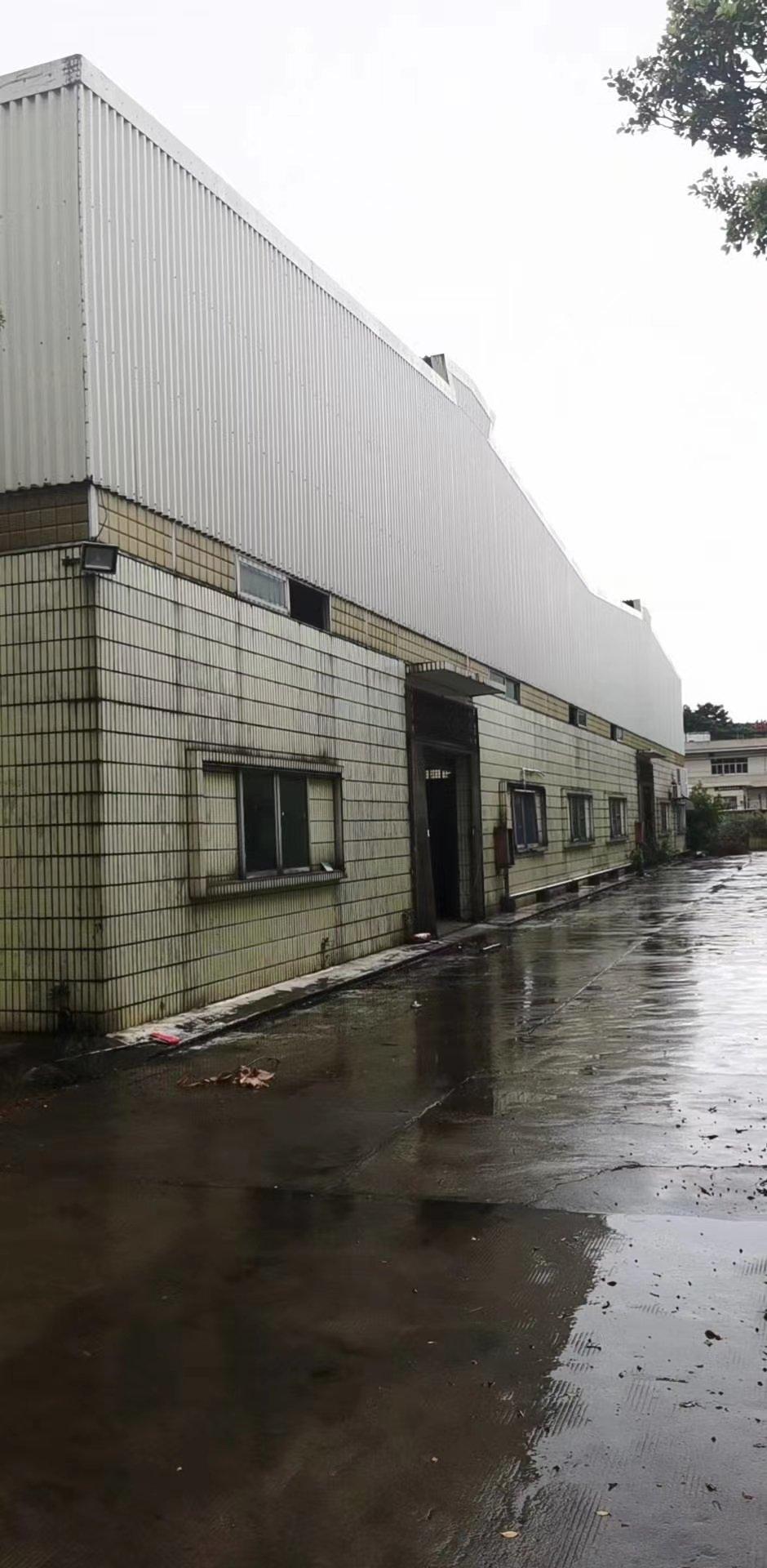 大朗花园式园区厂房标准及钢构滴水9米可做临时仓库出租。