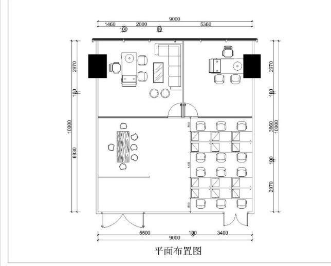 江北高层甲级写字楼出租带装修卡座1