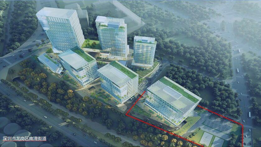 深圳龙岗双地铁口6米层高红本研发楼500平起卖，现房可按揭