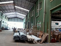 广州黄埔文冲工业区3200平方单一层独院钢构厂房，滴水9米
