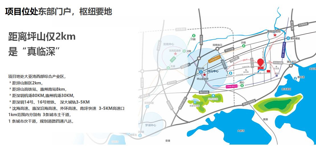 惠州大亚湾临深科技园一手团购优惠中50年红本产权可以贷款十年8