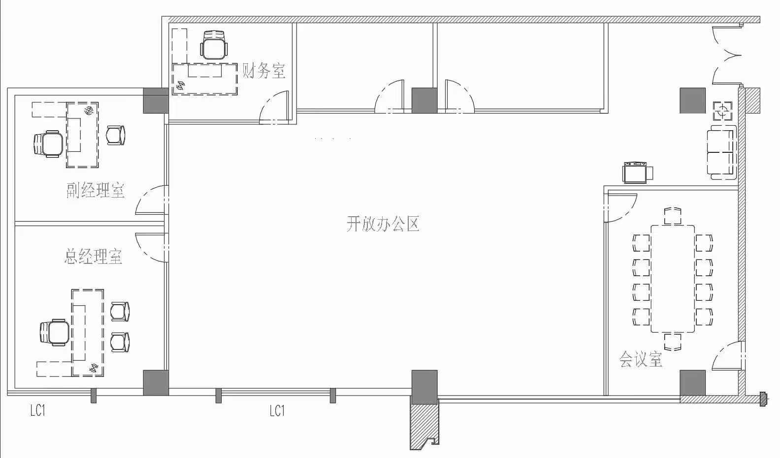 坂田杨美精装办公室帶空調面积393㎡6+1隔间3