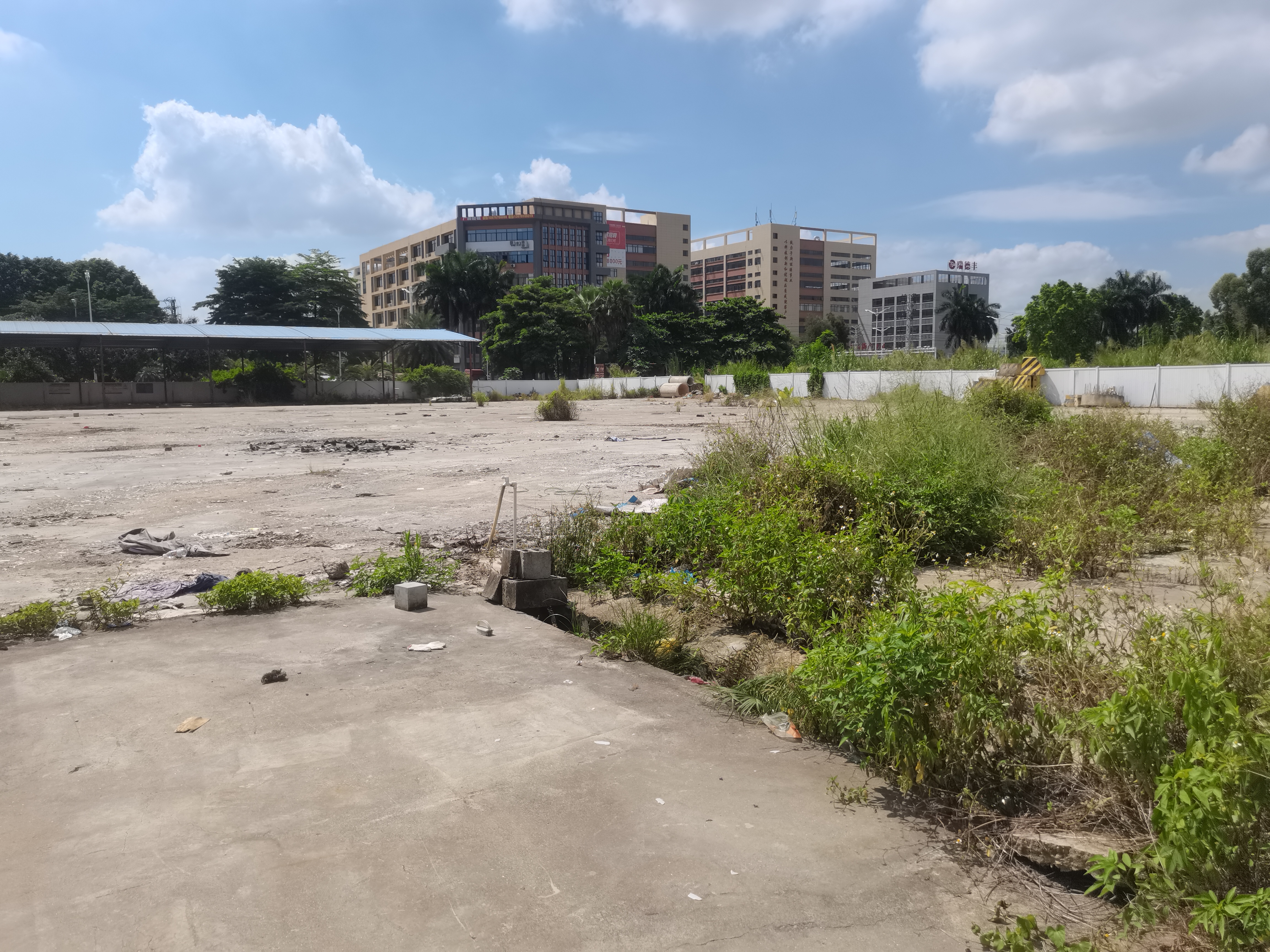 东莞桥头靠近常平原房东10000平空地硬化水泥地主干道旁1