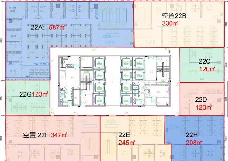 科技园讯美科技广场347平精装双面采光5+1格局6