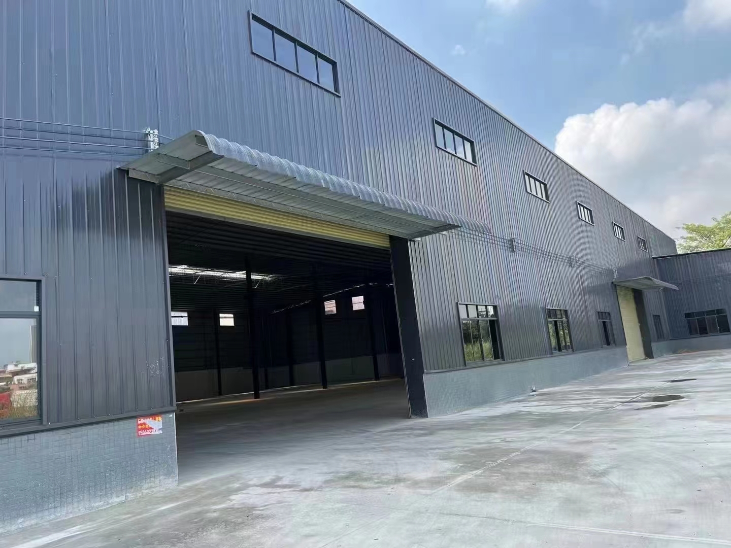 陈村全新单一层钢结构厂房仓库，面积2000㎡有牛腿位，带红本