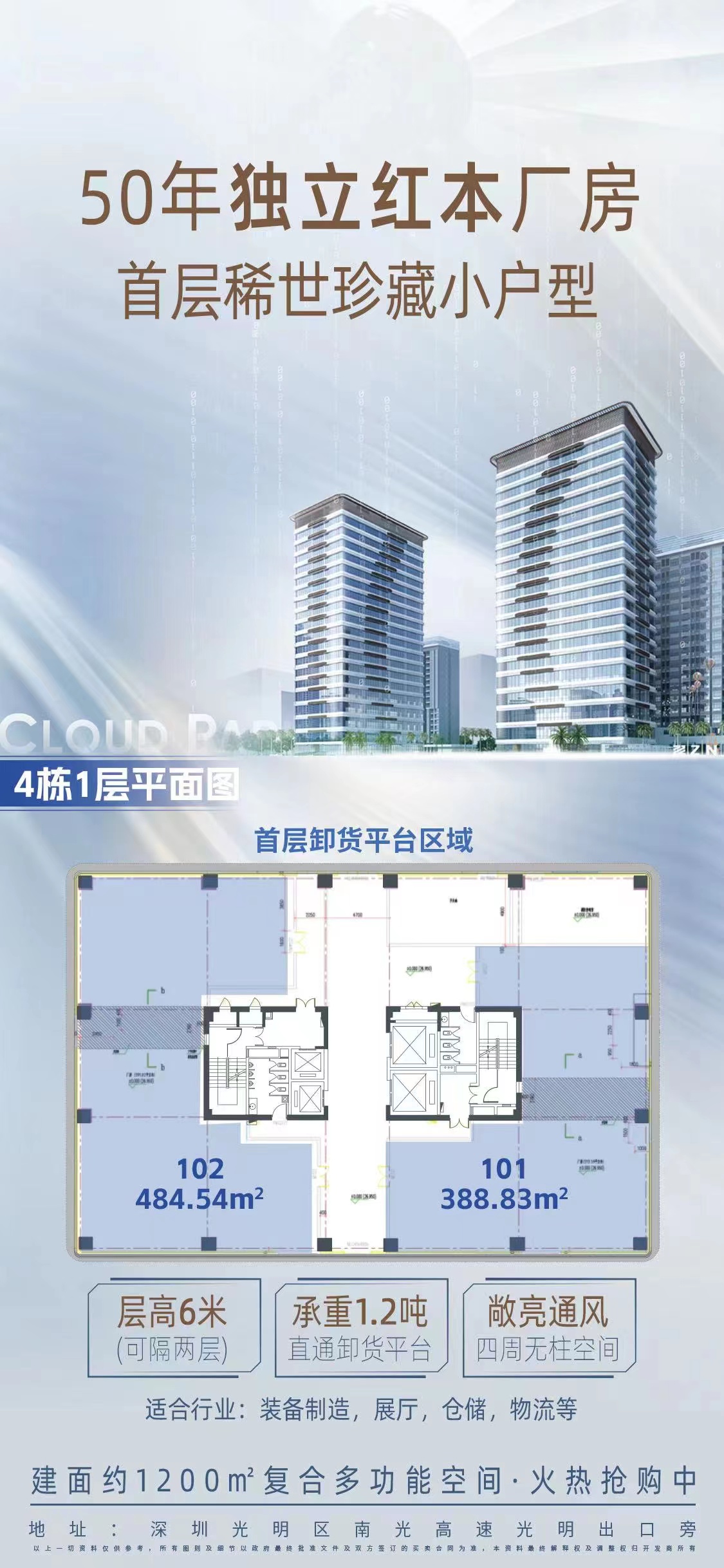 光明50年独立红本，首层稀世珍藏小户型388平和484平出售2