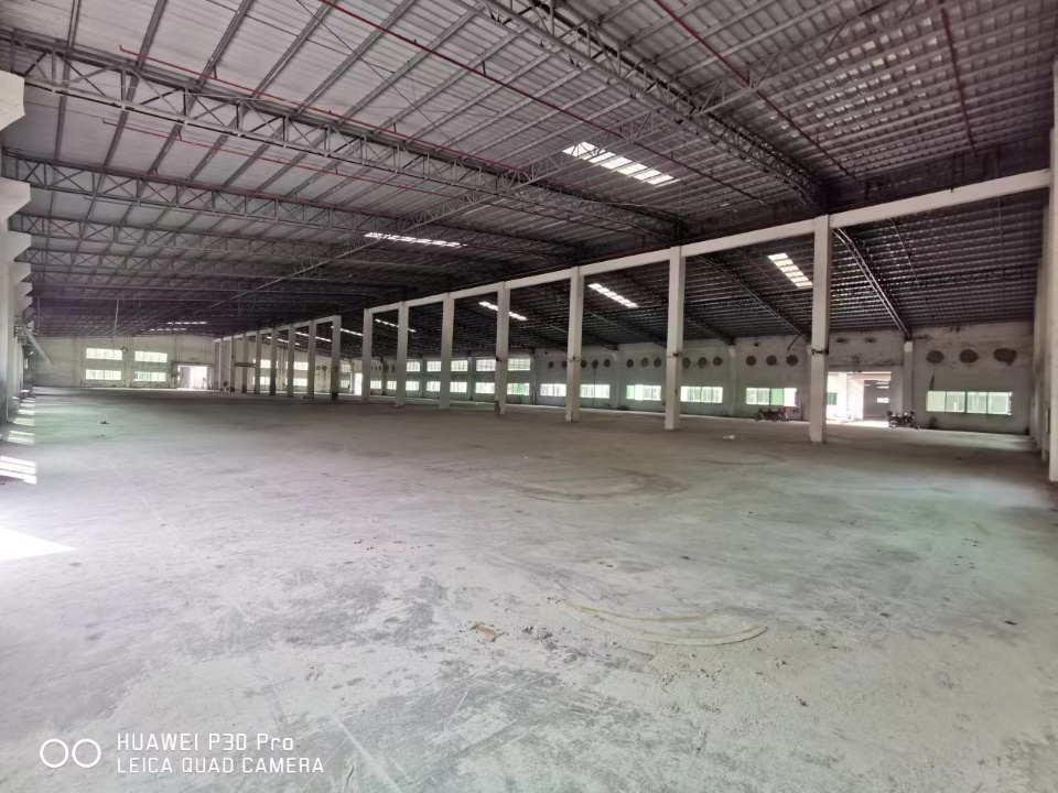 惠东平山独院单一层钢结构厂房仓库3300平方出租，可分租。