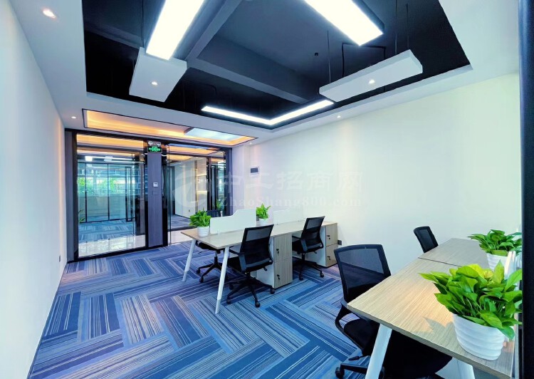 南山深圳软件园，稀缺小户型办公室98平，装修漂亮，园林式办公2