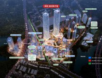 认证中国第一等高双塔湾区地标超甲级写字楼，大小面积可分