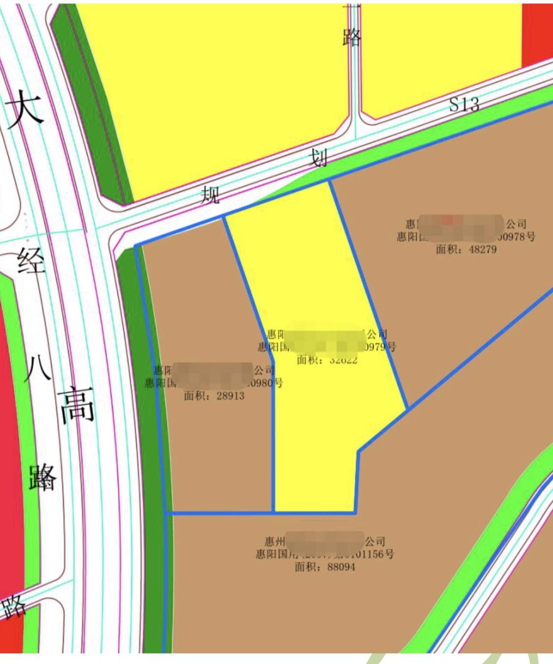 惠州市惠阳区临深圳占地88000㎡国有证土地出售1