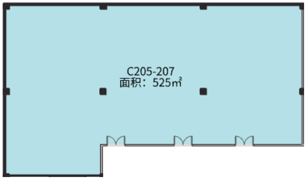 石溪地铁站新出525平米，65元每平米办公室4