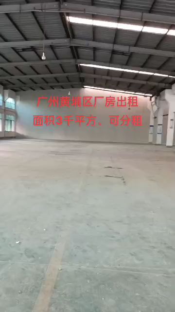 广州黄埔区仓库出租、厂房出租，面积3000平方，可分租