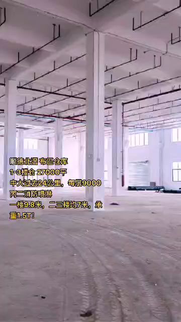 顺德北滘现成布匹仓库，其他行业不限，可办环评。