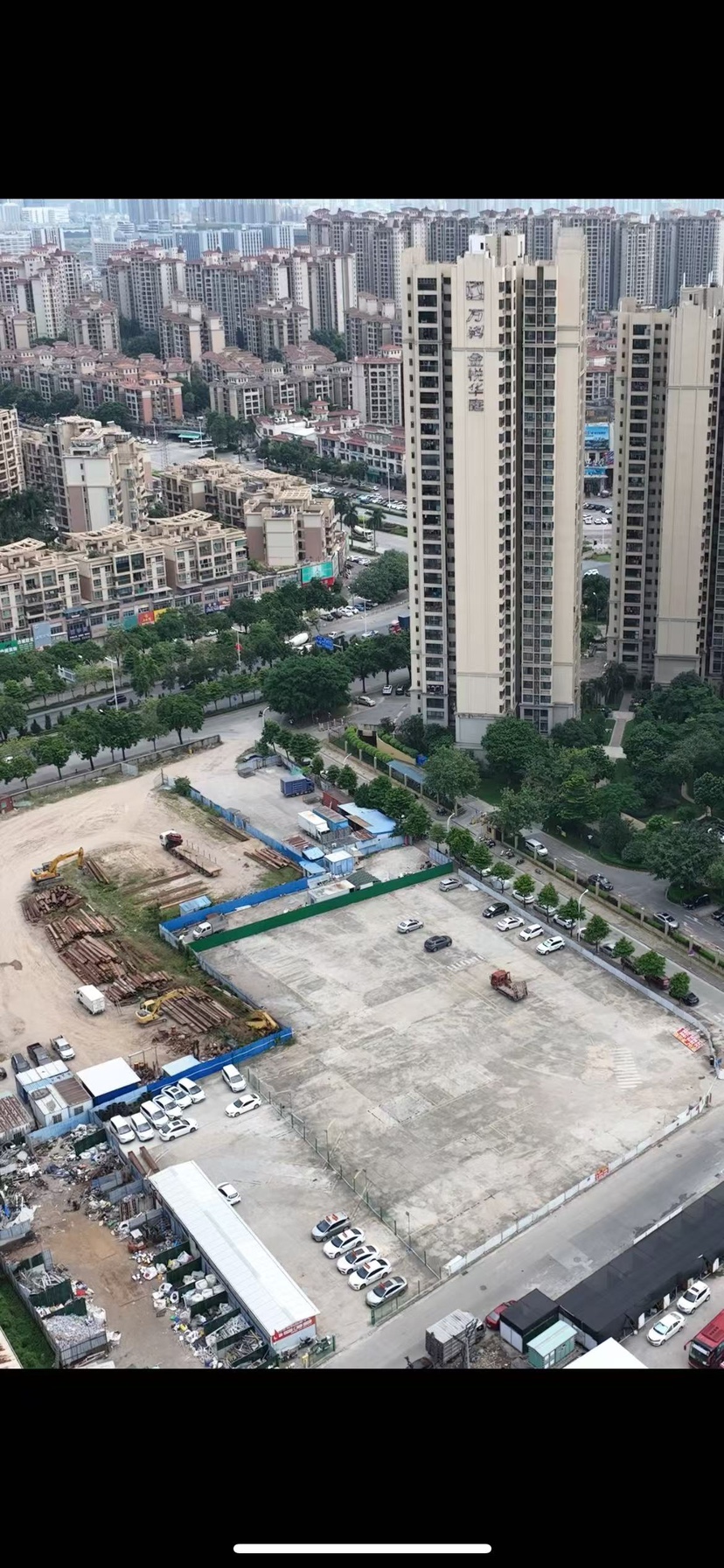 坦洲成熟的工业区110亩空地，硬花好。4