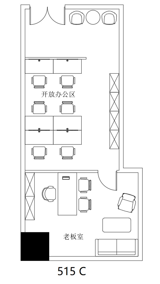 海岸城一口价：8800元含管理费24小时空调园林景观采光好3