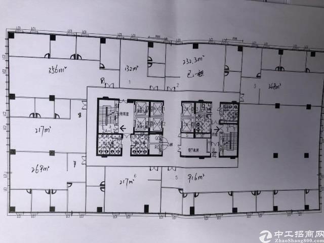 宝安生态产业综合体精装甲级写字楼218平起租