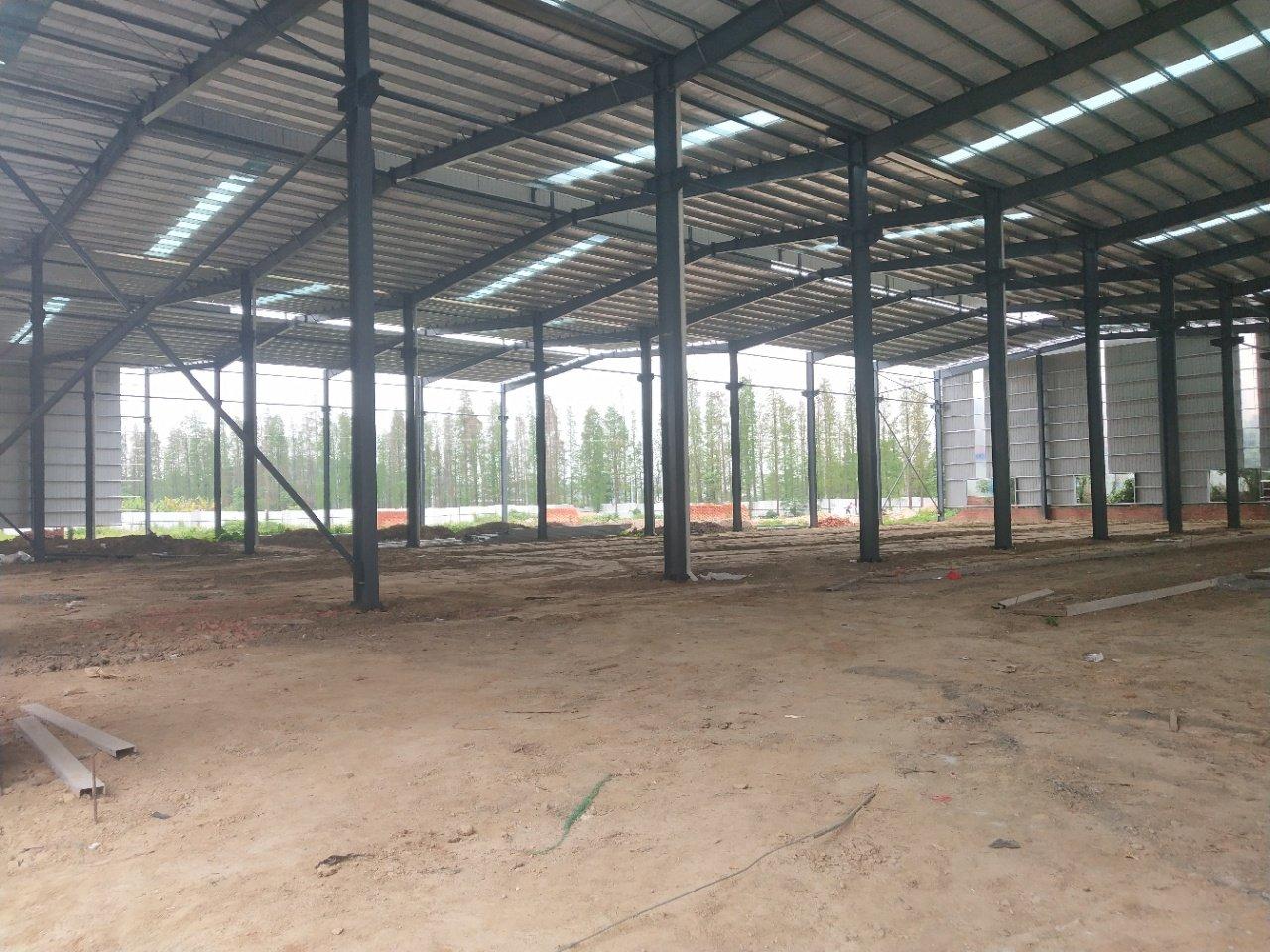 大小可分租可定建,原房东新建单一层钢结构厂房出租,证件齐全