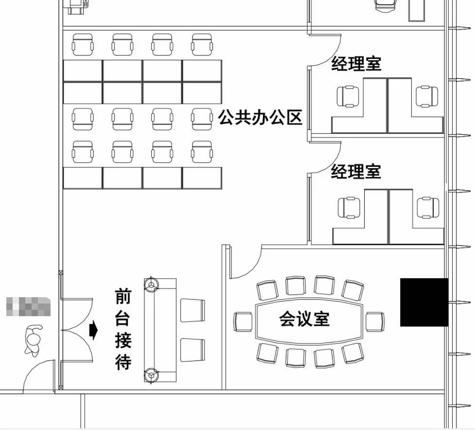 电梯口山海景观阳光科创中心228平户型方正带家具2