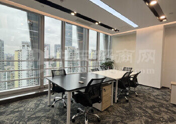 南山软件产业基地600平精装办公室出租6个隔间落地窗带家私6