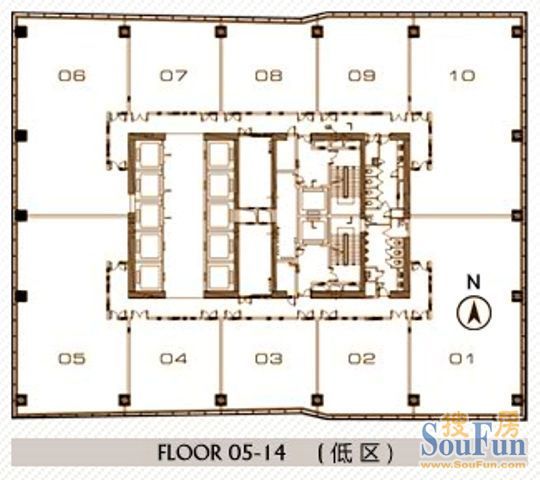 福田中心区物业高区半层放售精装单价仅54000元/平1