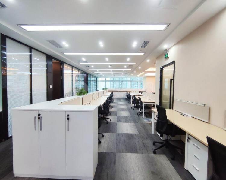 福田市民中心地铁口生命保险大厦一手使用率精装办公室出租