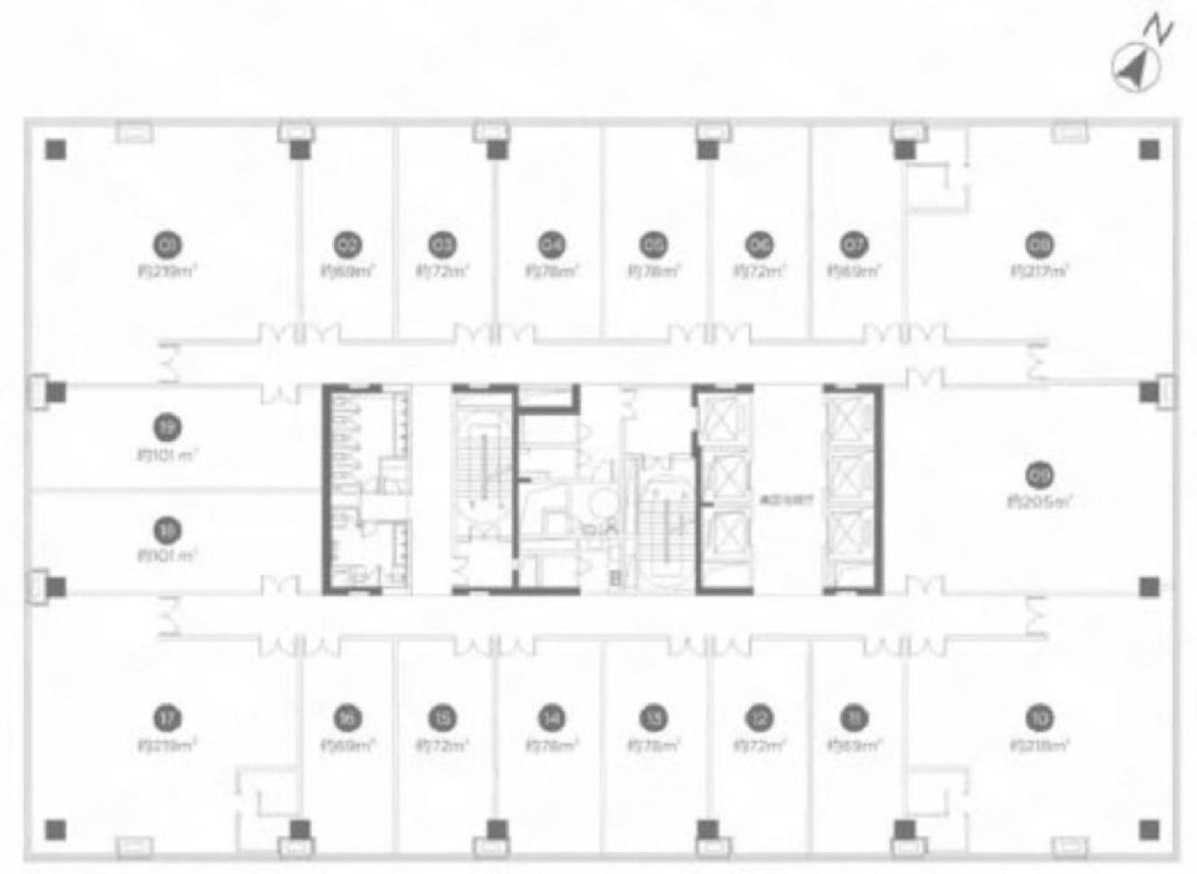 龙华新盘观澜国际中心整层1500平大小可分售单价1字头现楼6