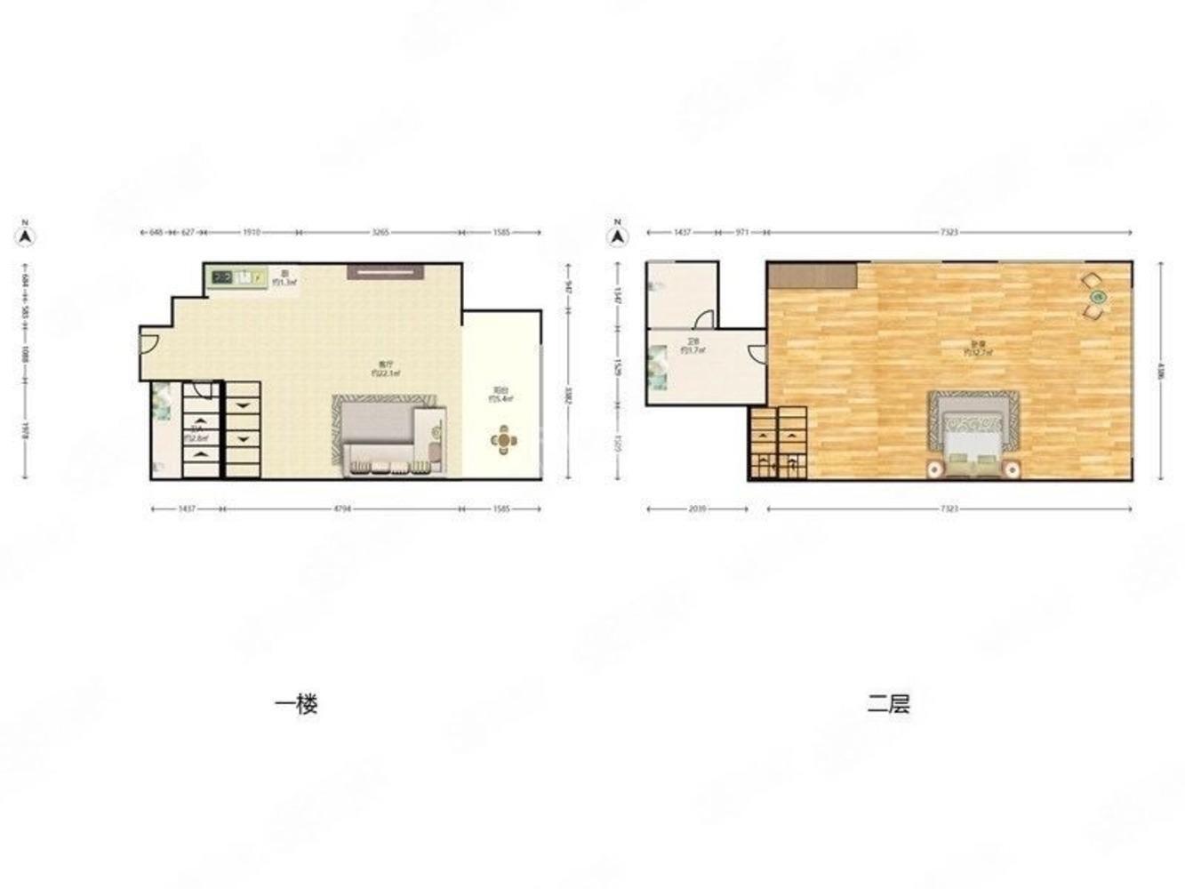 中关村立方庭精装办公室可住可注/册可经营类上下复式3