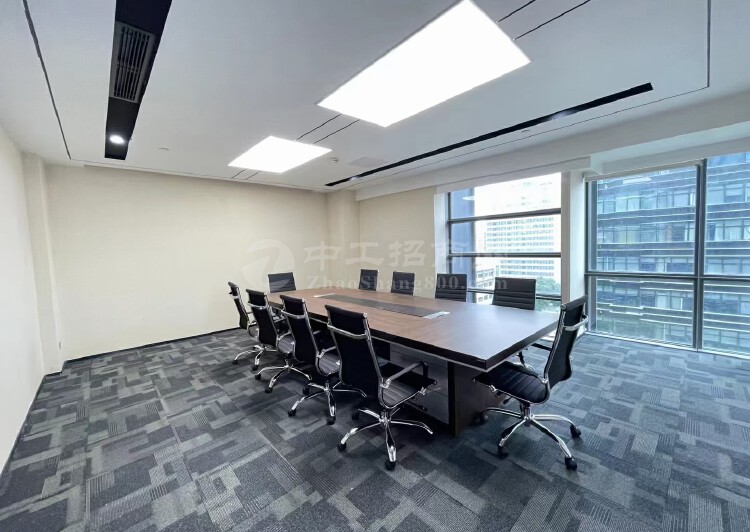 大冲科技园精装修办公室300平，带家私，拎包办公，采光通透2