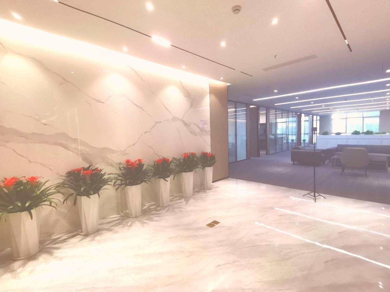 中洲控股中心500平！高层海景双面采光全套家私豪装电梯口