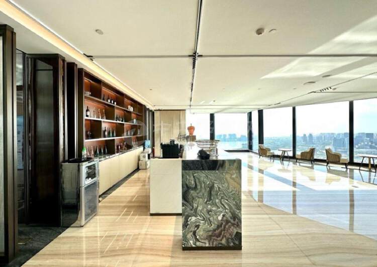 南山前海金融中心800平开发商高层看海景办公室全套办公家具2