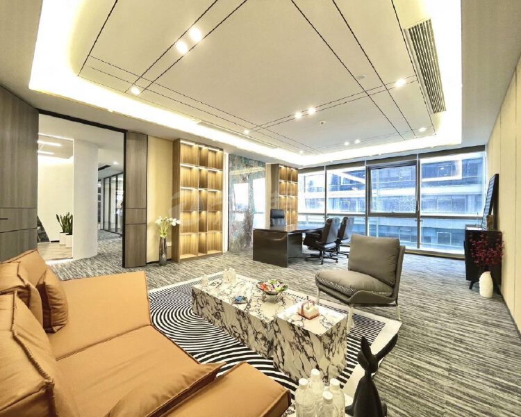 博地精装500平办公室丨全新全套家具丨高区无遮挡视野丨随时看