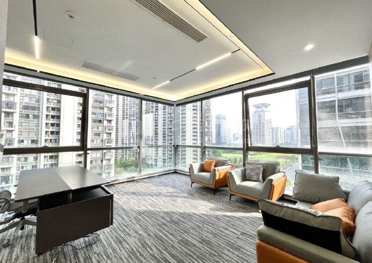 博地精装500平办公室丨全新全套家具丨高区无遮挡视野丨随时看1