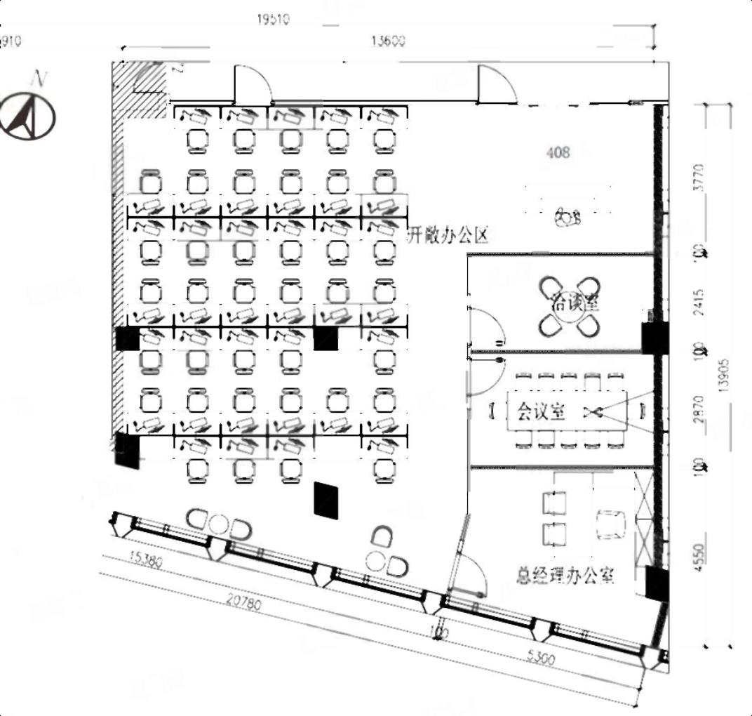 南山科技园同方科兴科学园300平精装配家私配套齐全园区形象好6