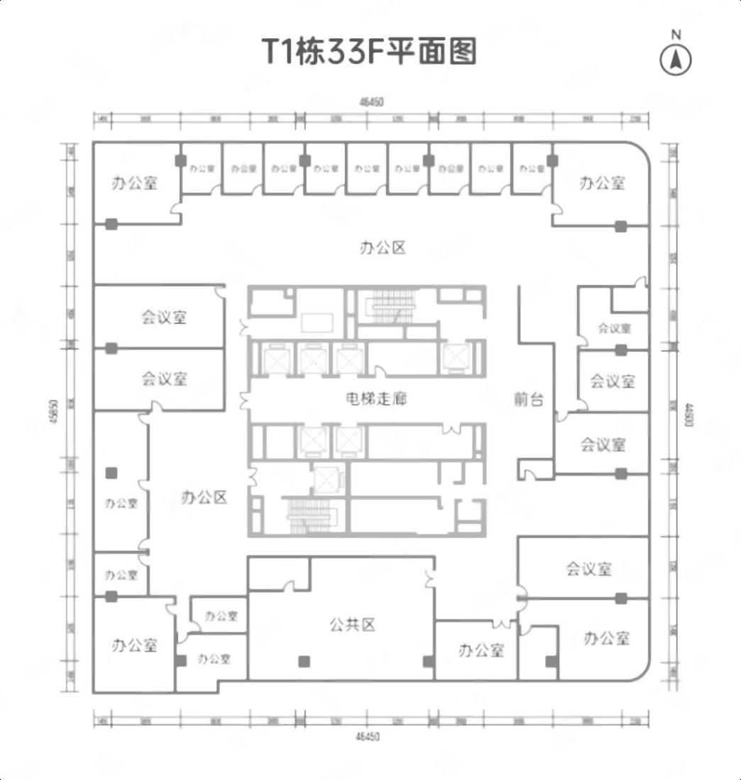 华侨城高层2300平整层特价100元双面采光全新精装配套齐全