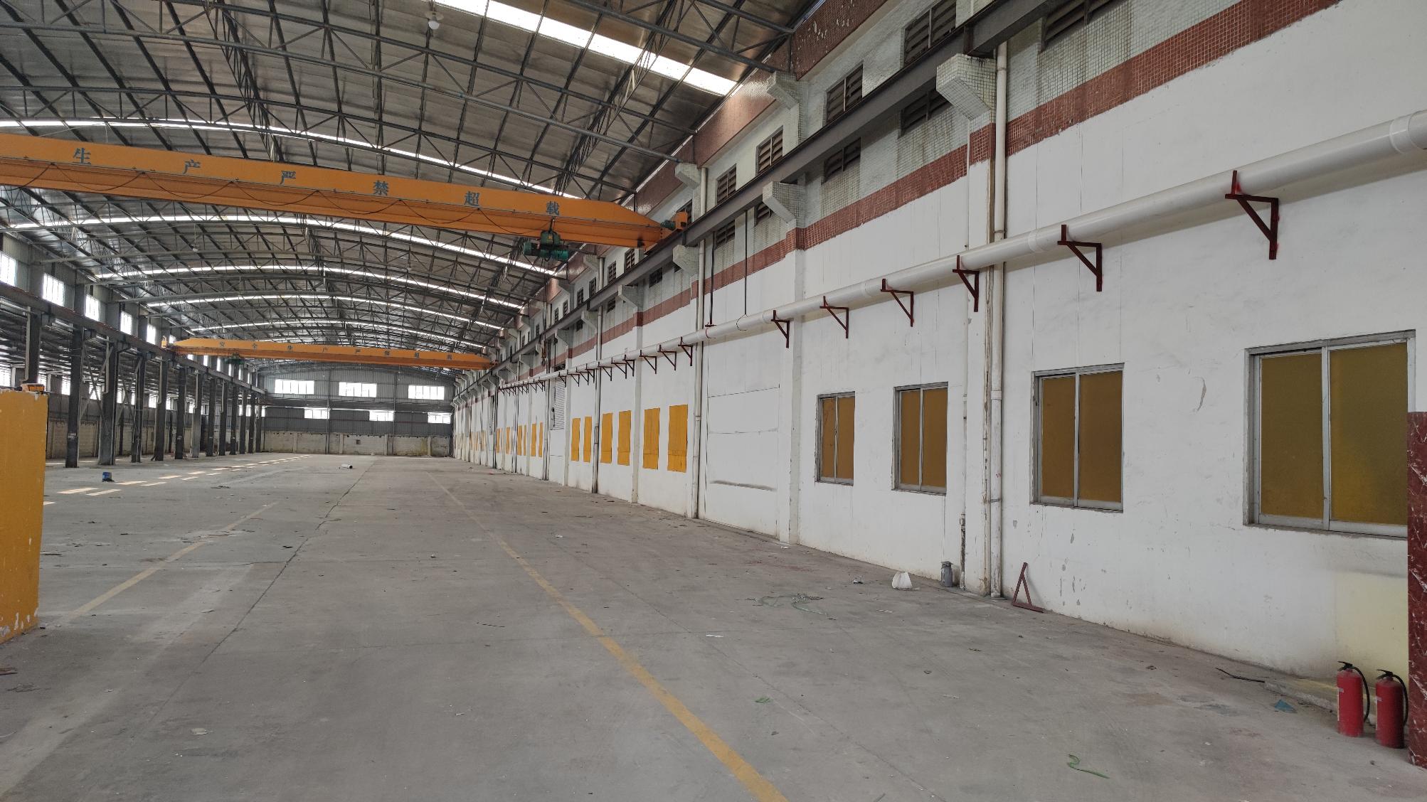 顺德北滘单一层砖墙厂房仓库出租带行车现场室可办环评。