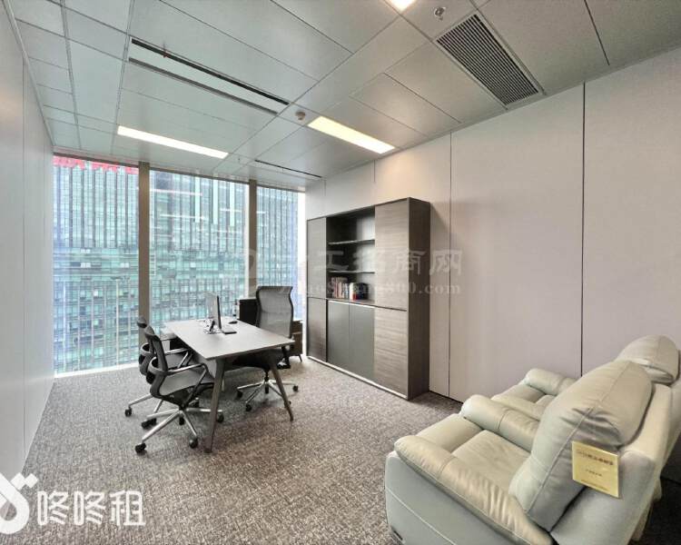 汉京金融中心160平！带全新家私精装办公室！户型方正采光好！