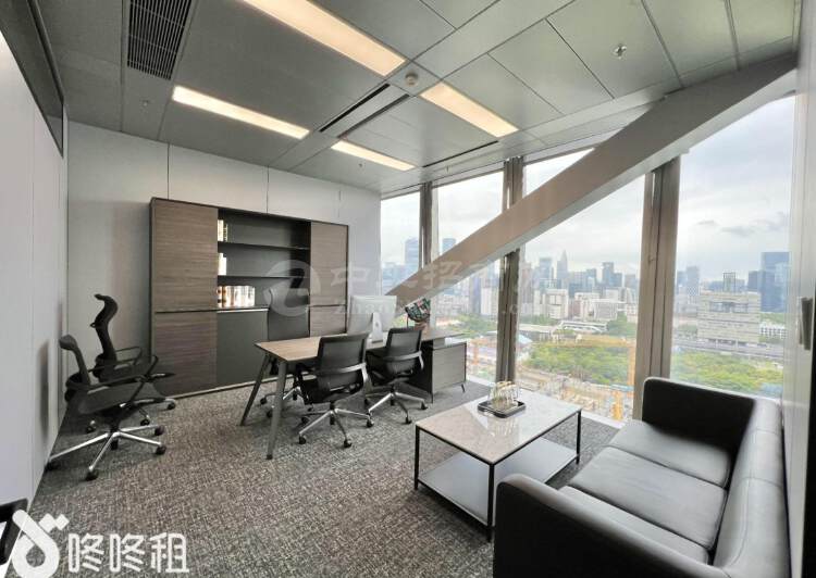 汉京金融中心160平！带全新家私精装办公室！户型方正采光好！1
