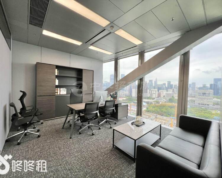 汉京金融中心160平！带全新家私精装办公室！户型方正采光好！