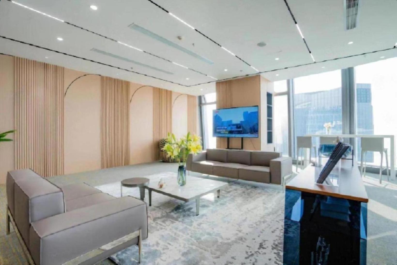 华润大厦300平豪装修办公室带家私空调齐全精装拎包入住