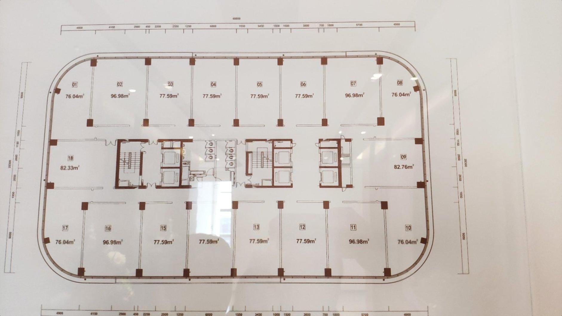 一手开发商光明地铁口红本写字楼170平精装没有公摊5