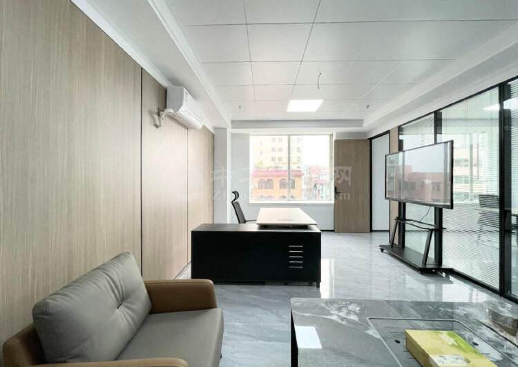 沙井中心区小户型100平1加1办公室出租可带空调家具红本5