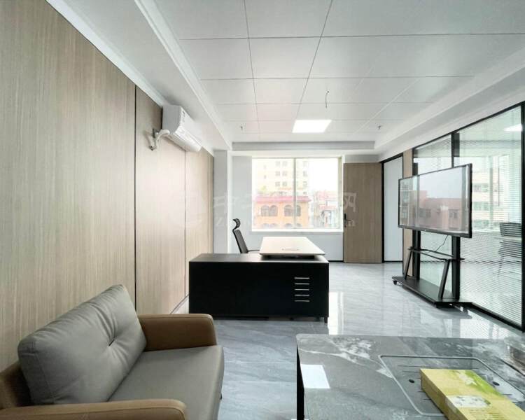 沙井中心区小户型100平1加1办公室出租可带空调家具红本