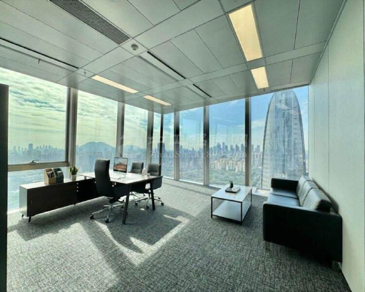 科技园汉京金融中心办公室带家私免费会议室南朝向看海