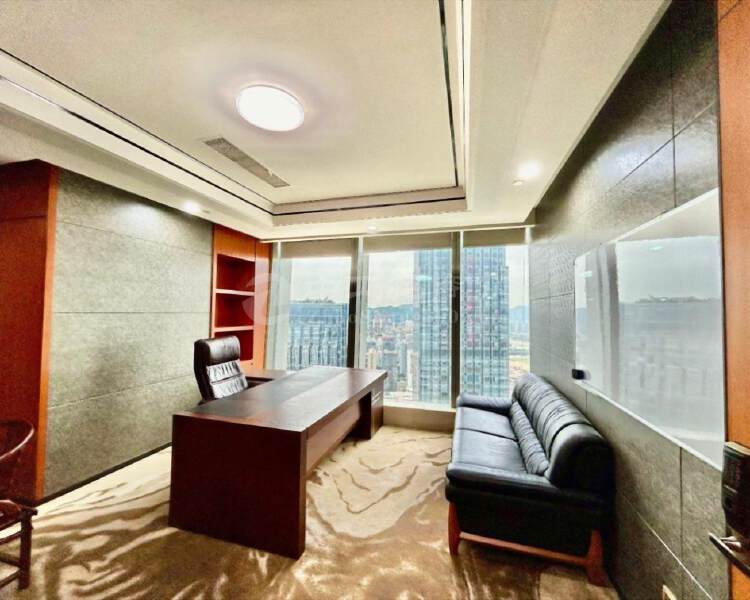 高层西南海景京基滨河时代大厦450平大气前台豪华装修带家私