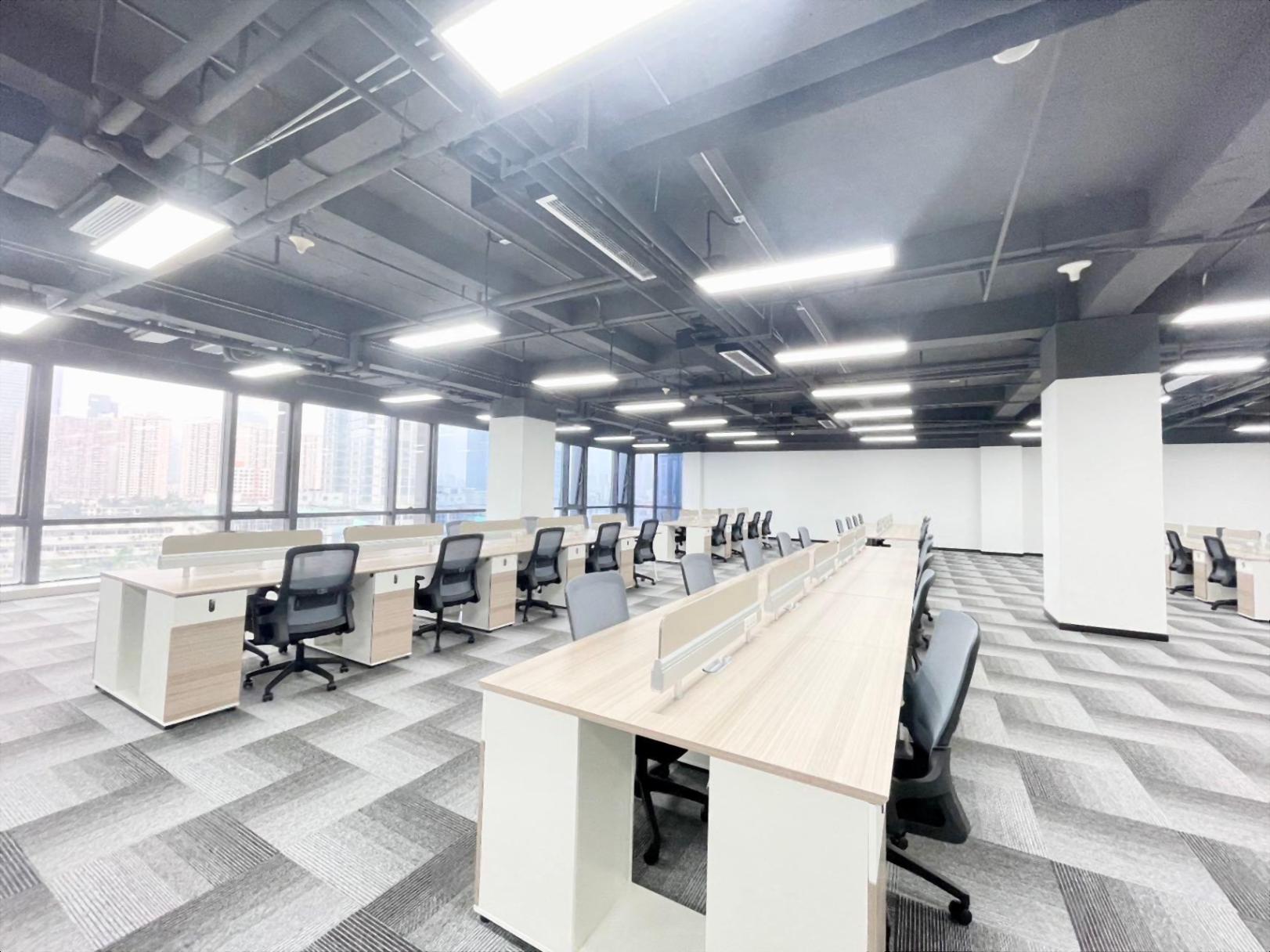 办公室出租科技园深圳湾软件生态园670平精装朝南带家私
