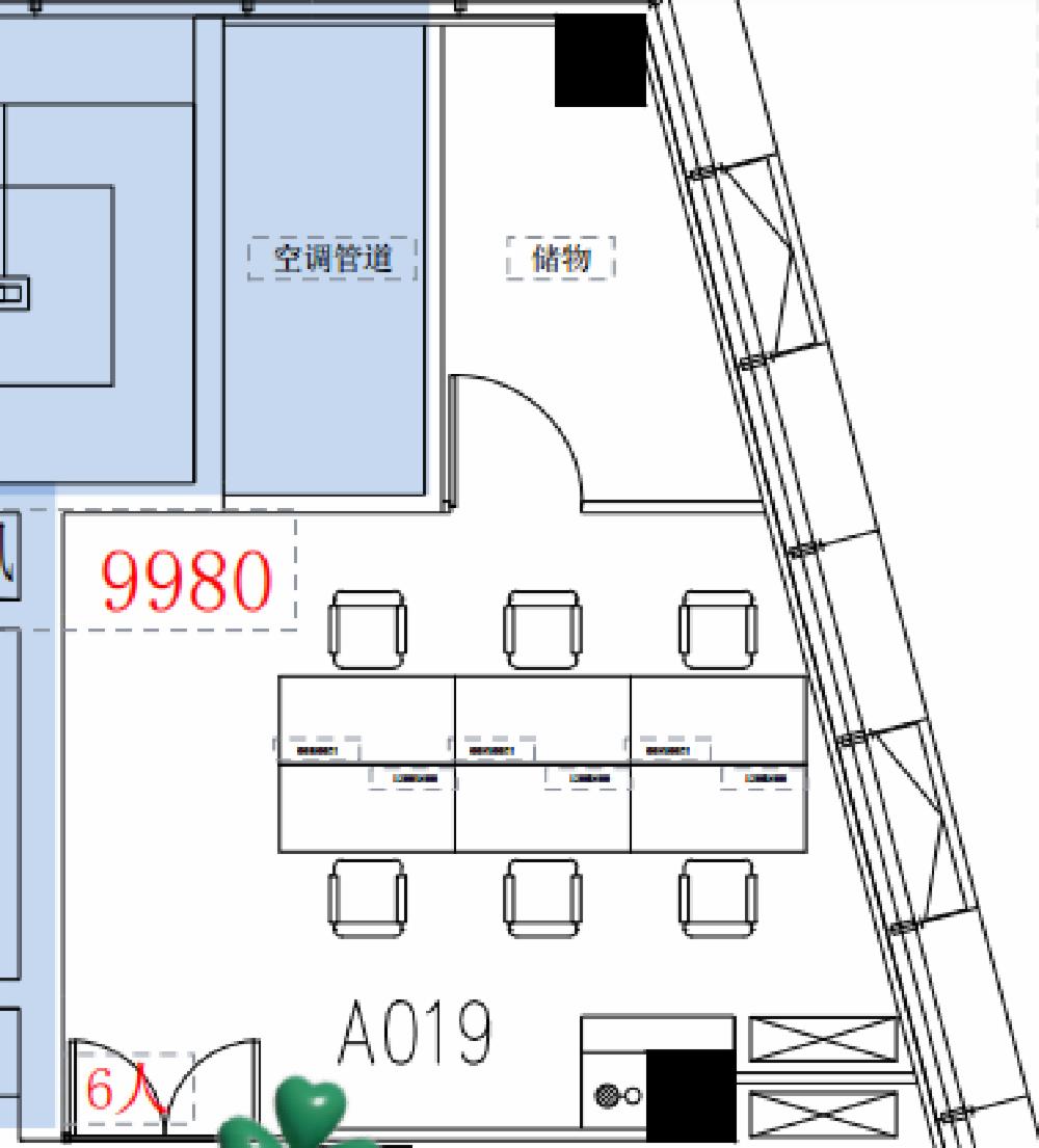 南山区生态园双地铁口精装1+1坐8人共享空间落地窗带家私3